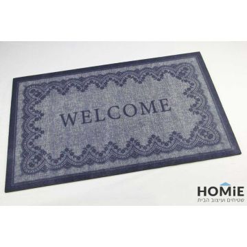 שטיח כניסה-סף לבית גומי עבה וינטג' דקורטיבי Welcome דגם ניו יורק 07. 
