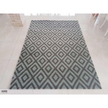 שטיח גיאומטרי מעויינים ירוק דגם טוליפ 57/934