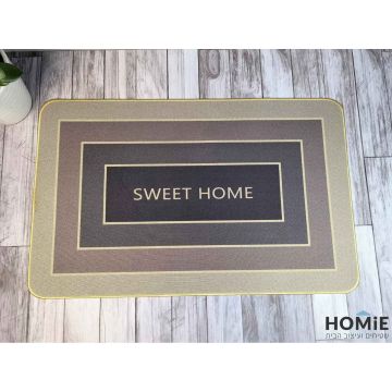 שטיח גומי למטבח דקורטיבי מודרני Sweet Home מסגרות דגם קוויבק 04. השטיח היוקרתי יתאים לשאר חלל הבית (כניסה לבית, אמבטיה, מסדרון, חדר שינה, חדר ילדים/תינוקות, מרפסת, גינה) וגם למשרדים ואולמות אירועים.